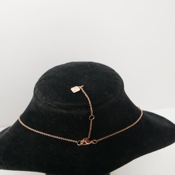 Pierre Lang Crystal Pave Evil Eye Necklace Pendant Rose Gold Plated - Picture 5 of 5